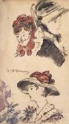 Edouard Manet Trois Tetes de femmes (mk40) china oil painting artist